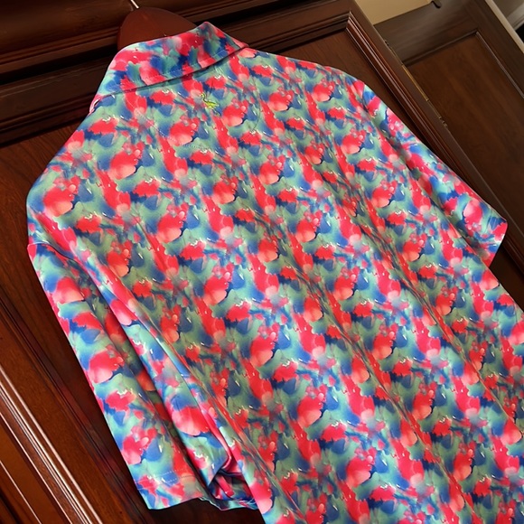 New Tailor Byrd Multicolored Performance Golf Polo, Quick Dry, Moisture Wicking! - Picture 4 of 8